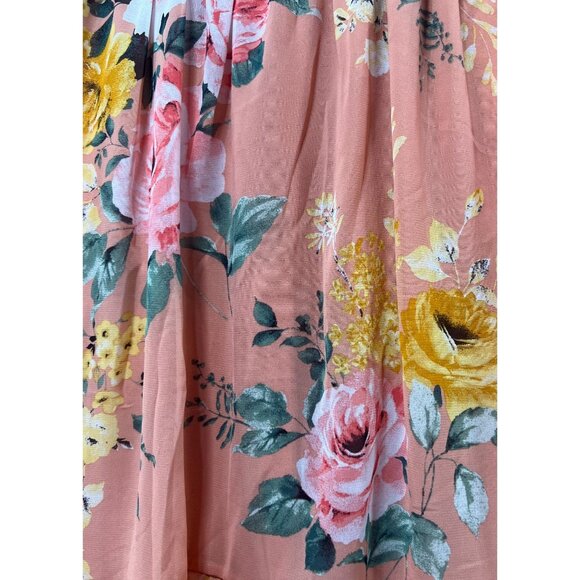 Rue 21 -Women's Summer Sleeveless High Low Hem Ruffle Floral Dress- Pink -Medium - Picture 10 of 16